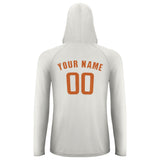 Custom White Orange UV-Hoodie