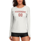 Custom White Copper Rose Women's Long-Sleeve Shirt