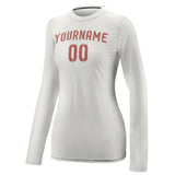 Custom White Copper Rose Women's Long-Sleeve Shirt
