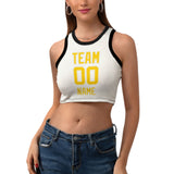 Custom White Gold Sleeveless Tank Top