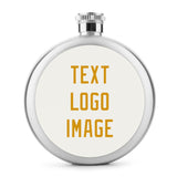 Custom White Yellow Hip Flask