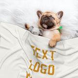 Custom White Yellow Pet Blanket