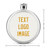Custom White Yellow Hip Flask