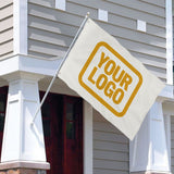 Custom White Yellow Flag