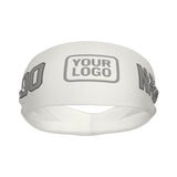 Custom White Gray Sports headband