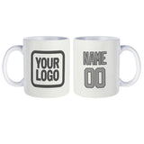 Custom White Gray Mug