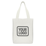 Custom White Gray Canvas Tote Bag