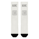 Custom White Gray Knee-High Sock