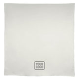Custom White Dark Grey Square Table Cloth
