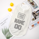 Custom White Gray Pet Vest