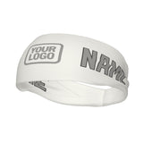 Custom White Gray Sports headband