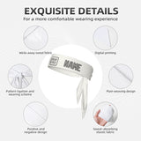 Custom White Gray Headband