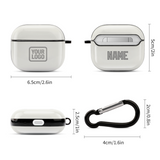 Custom White Gray AirPods Case (3rd Generation)