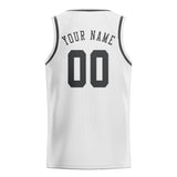 Custom White & Dark Grey Colors Design Sports Basketball Jersey