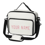 Custom White Light Pink Lunch Bag