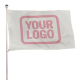 Custom White Light Pink Flag
