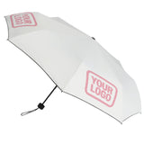 Custom White Light Pink Automatic Umbrella