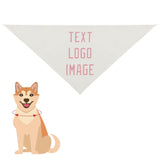 Custom White Light Pink Pet Scarf