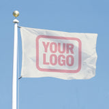 Custom White Light Pink Flag