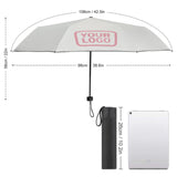 Custom White Light Pink Automatic Umbrella