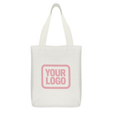 Custom White Pink Canvas Tote Bag