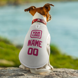Custom White Pink Pet Vest