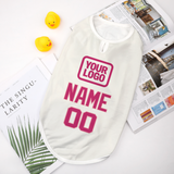 Custom White Pink Pet Vest