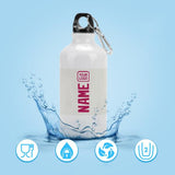 Custom White Pink Sports Bottle