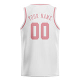 Custom White & Light Pink Colors Design Sports Basketball Jersey