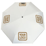 Custom White Khaki Automatic Umbrella