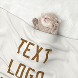 Custom White Khaki Pet Blanket