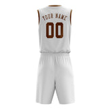 Custom White Khaki Basketball Set
