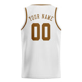 Custom White & Khaki Colors Design Sports Basketball Jersey
