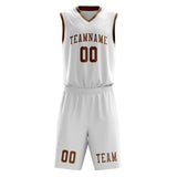 Custom White Khaki Basketball Set