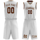 Custom White Khaki Basketball Set