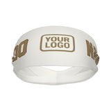 Custom White Light Khaki Sports headband