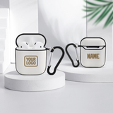 Custom White Light Khaki AirPods Case