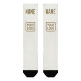 Custom White Light Khaki Knee-High Sock