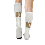 Custom White Light Khaki Knee-High Sock