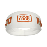 Custom White Orange Sports headband
