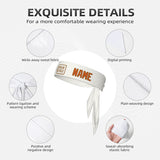 Custom White Orange Headband