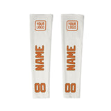 Custom White Orange Arm Sleeve