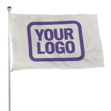Custom White Light Purple Flag