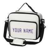Custom White Light Purple Lunch Bag