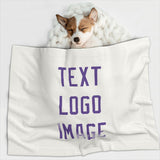 Custom White Light Purple Pet Blanket