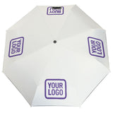 Custom White Light Purple Automatic Umbrella
