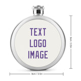 Custom White Light Purple Hip Flask