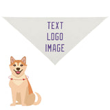 Custom White Light Purple Pet Scarf