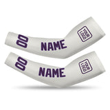 Custom White Purple Arm Sleeve