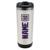 Custom White Purple Stainless Steel Water Cup